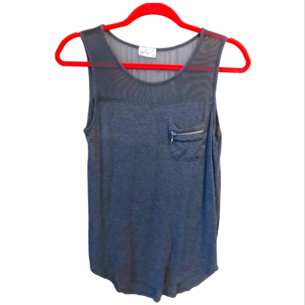 Dressy gray tank top
